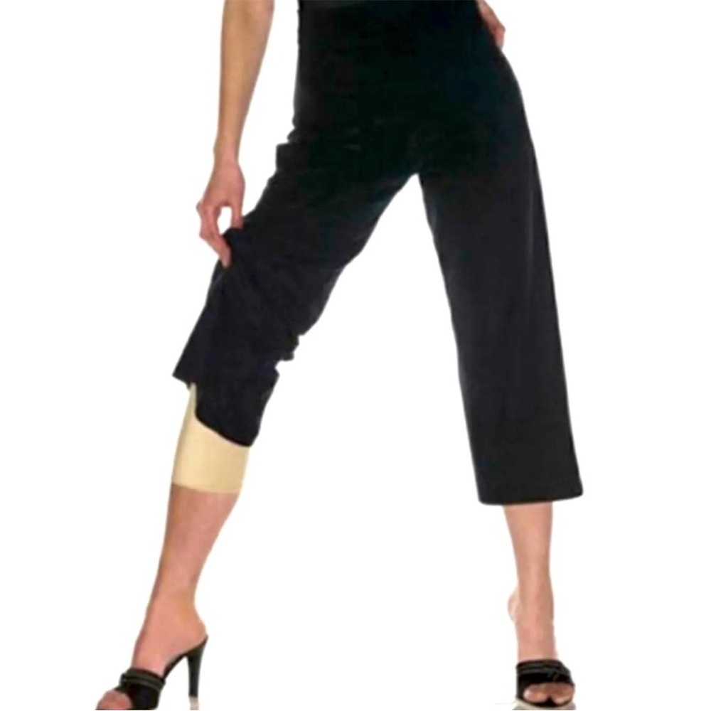 Spanx High Rise Wide Leg Cropped Pants with Hidden Shapewear Lining Size M